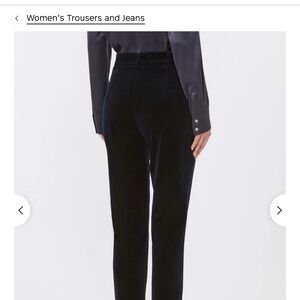 NWOT Max Mara Weekend velvet cigarette trousers - Navy